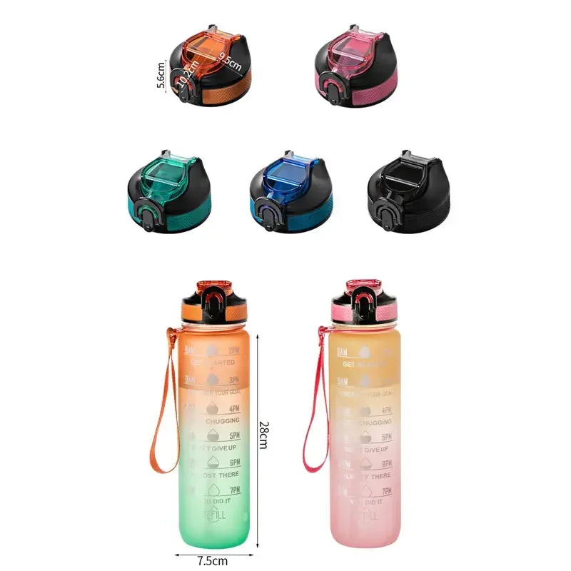 Fitness Motivational Water Bottle - 1L