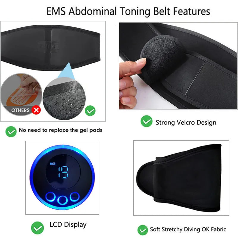 Electric Abs Toning Belt - Smart Body Slimming Trainer