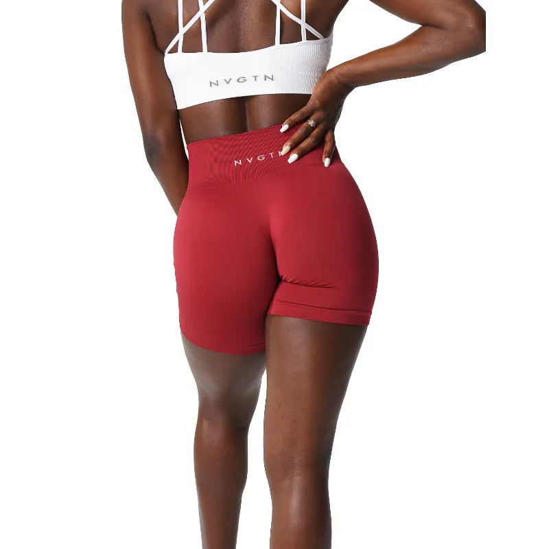 NVGTN Spandex Solid Seamless Shorts for Women