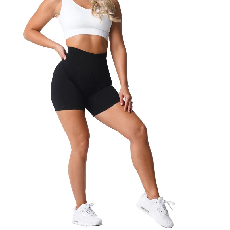 NVGTN Spandex Solid Seamless Shorts for Women