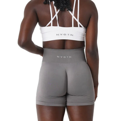 NVGTN Spandex Solid Seamless Shorts for Women