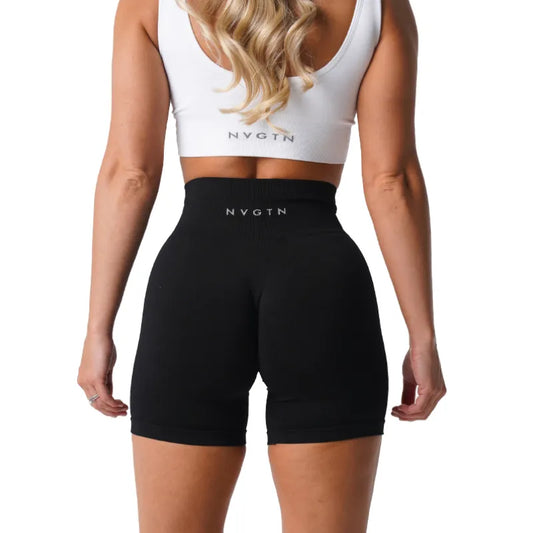 NVGTN Spandex Solid Seamless Shorts for Women