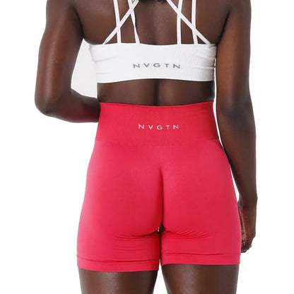 NVGTN Spandex Solid Seamless Shorts for Women