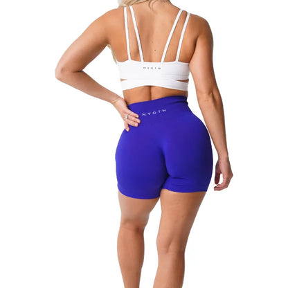 NVGTN Spandex Solid Seamless Shorts for Women